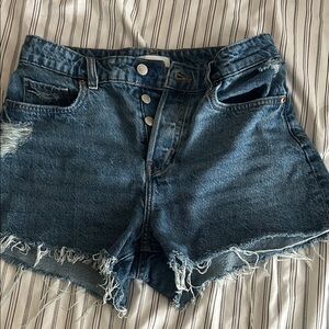 H&M Blue Distressed Jean Shorts